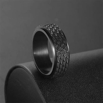 FREE Today: Retro Dragon Scale Spinner Anxiety Ring