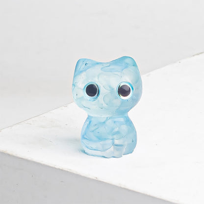 FREE Today: Protection and Healing Crystal Drip Resin Small Cat Decoration Statue