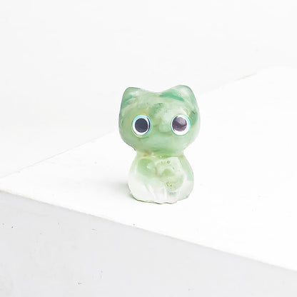 FREE Today: Protection and Healing Crystal Drip Resin Small Cat Decoration Statue