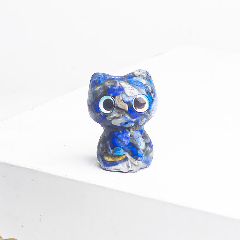 FREE Today: Protection and Healing Crystal Drip Resin Small Cat Decoration Statue