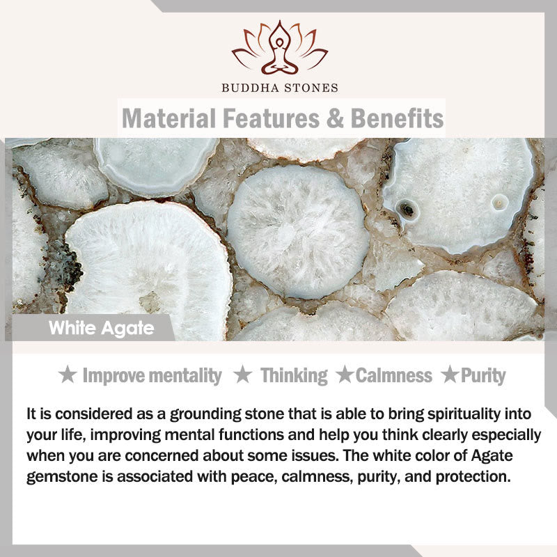 FREE Today: Auspicious Fortune Peace Buckle White Agate Flat Knot Diamond Knot Red String Bracelet