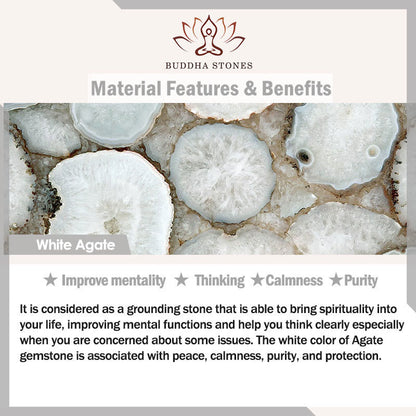 FREE Today: Auspicious Fortune Peace Buckle White Agate Flat Knot Diamond Knot Red String Bracelet