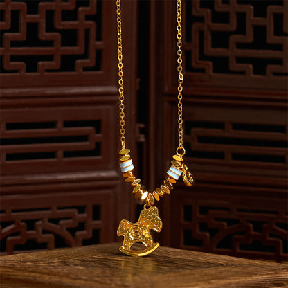 FREE Today: Luck and Wealth Golden Year Of The Horse Copper Necklace Pendant