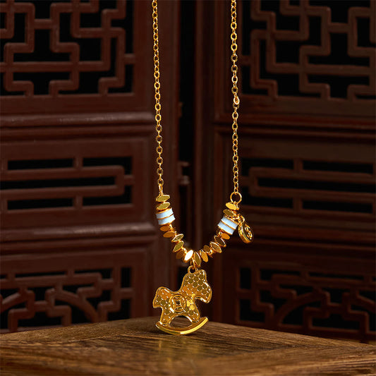FREE Today: Luck and Wealth Golden Year Of The Horse Copper Necklace Pendant