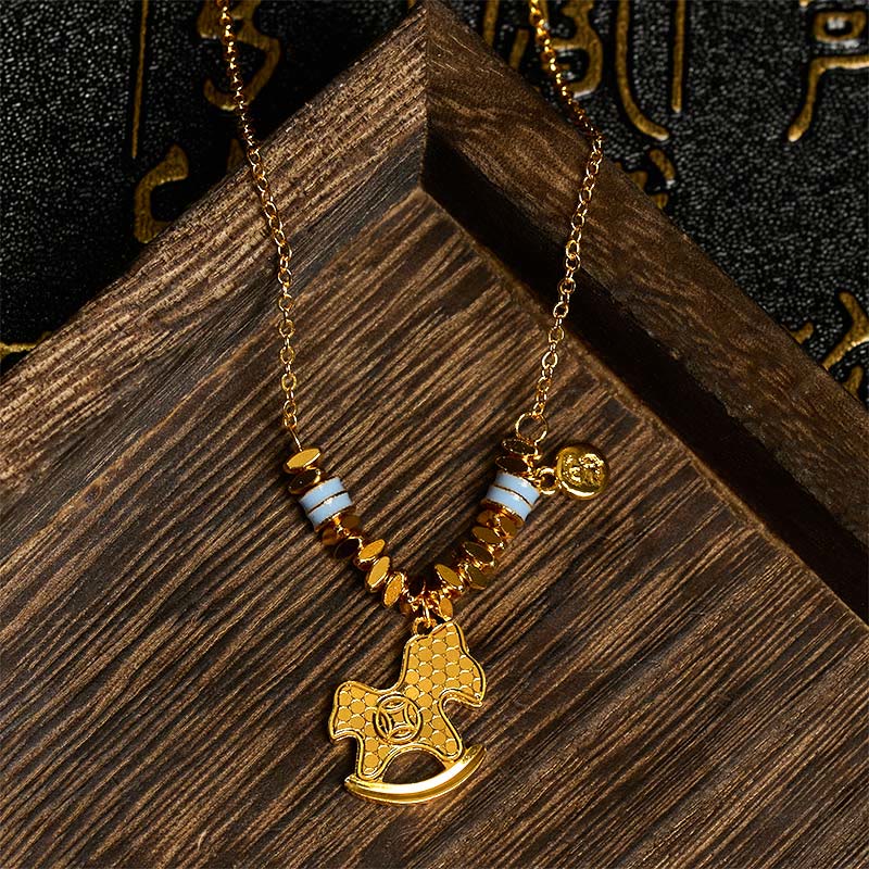 FREE Today: Luck and Wealth Golden Year Of The Horse Copper Necklace Pendant