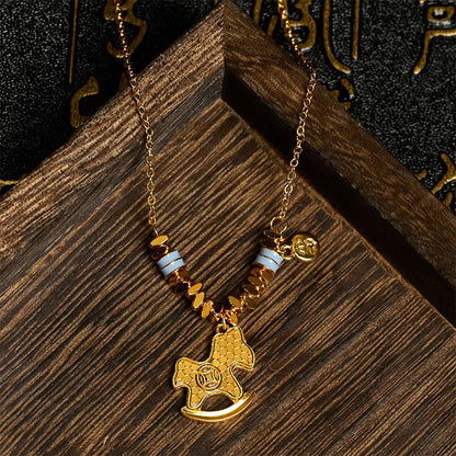 FREE Today: Luck and Wealth Golden Year Of The Horse Copper Necklace Pendant