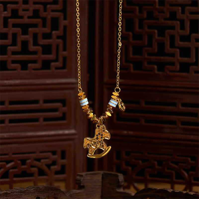 FREE Today: Luck and Wealth Golden Year Of The Horse Copper Necklace Pendant