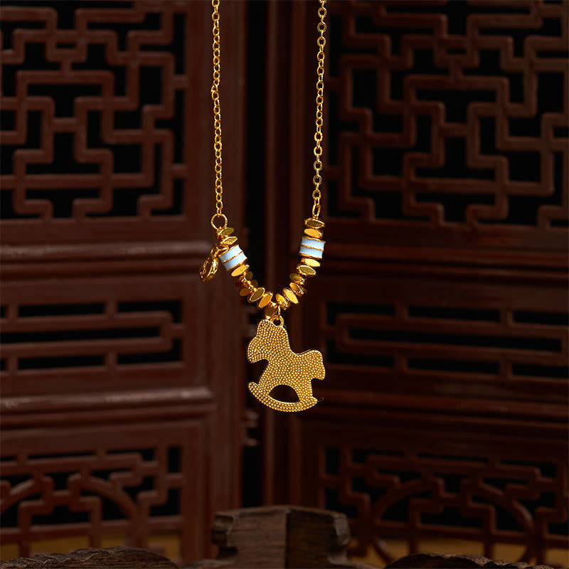 FREE Today: Luck and Wealth Golden Year Of The Horse Copper Necklace Pendant