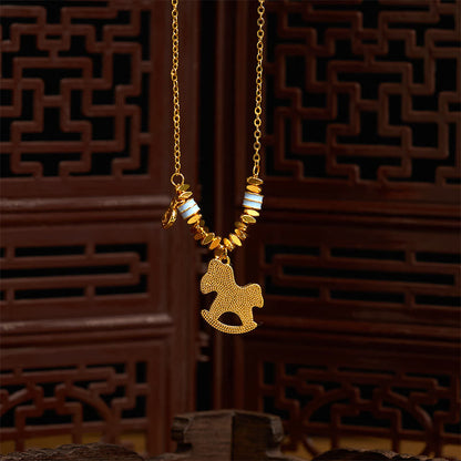 FREE Today: Luck and Wealth Golden Year Of The Horse Copper Necklace Pendant