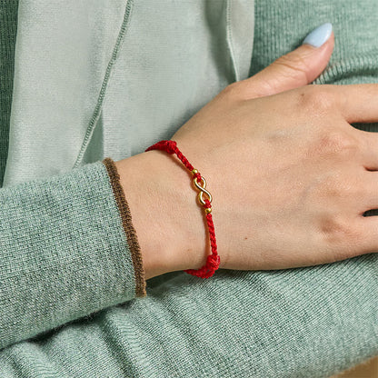 FREE Today: Protection Connection Infinity Charm Brass Red String Adjustable Bracelet