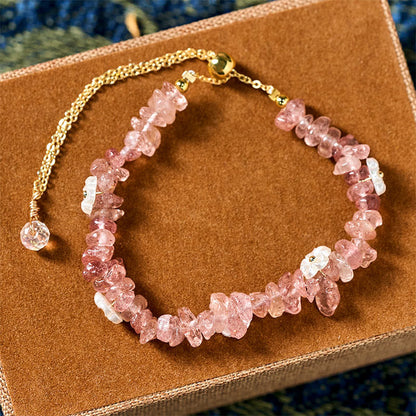 FREE Today: Spiritual and Positive Irregular Crystal Flower Design Amethyst White Crystal Bracelet