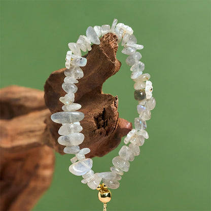 FREE Today: Spiritual and Positive Irregular Crystal Flower Design Amethyst White Crystal Bracelet