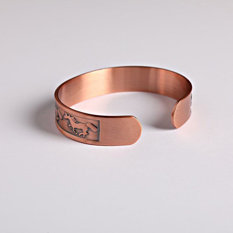 FREE Today: Self Care and Balance Year Of The Horse Copper Cuff Bracelet Bangle