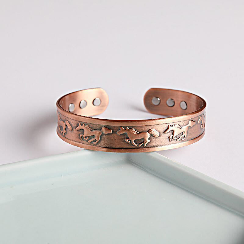 FREE Today: Self Care and Balance Year Of The Horse Copper Cuff Bracelet Bangle