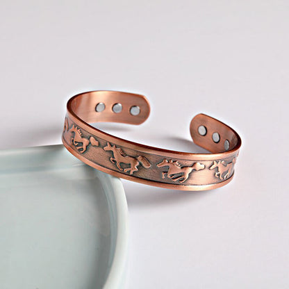 FREE Today: Self Care and Balance Year Of The Horse Copper Cuff Bracelet Bangle