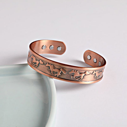 FREE Today: Self Care and Balance Year Of The Horse Copper Cuff Bracelet Bangle