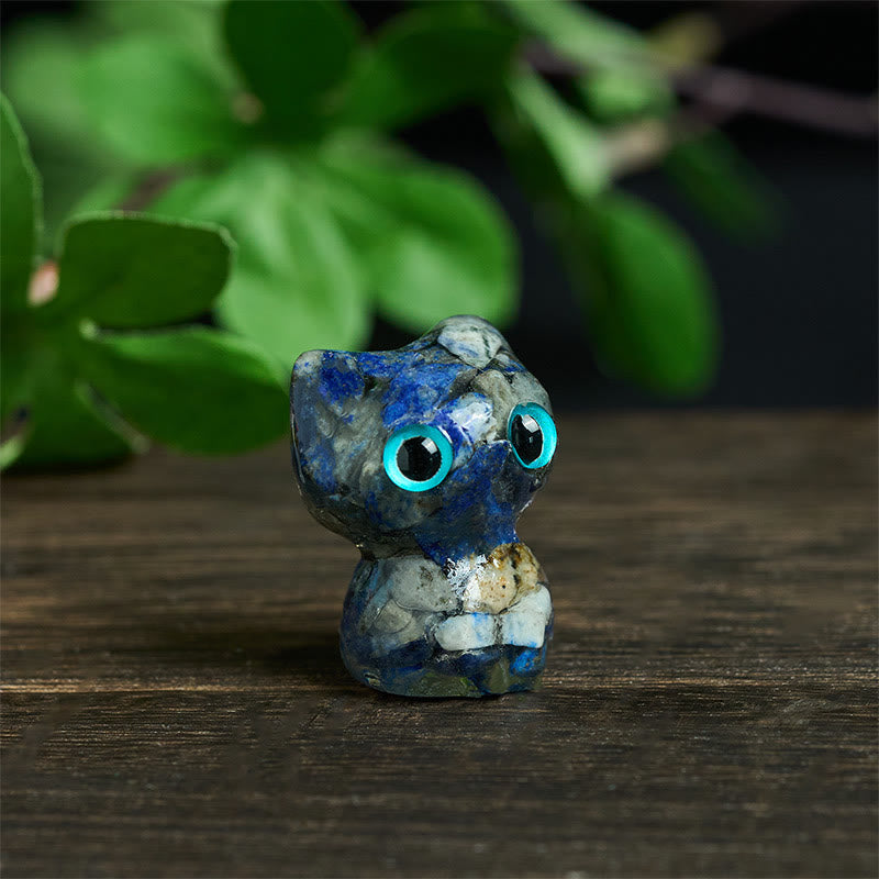 FREE Today: Protection and Healing Crystal Drip Resin Small Cat Decoration Statue