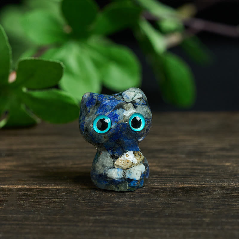 FREE Today: Protection and Healing Crystal Drip Resin Small Cat Decoration Statue