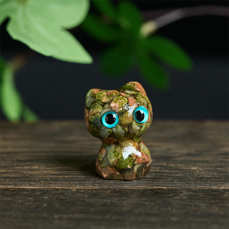 FREE Today: Protection and Healing Crystal Drip Resin Small Cat Decoration Statue