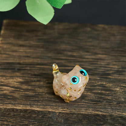 FREE Today: Strength and Protection Crystal Drip Resin Small Cat Statue Decoration
