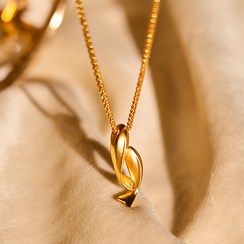 FREE Today: Prosperity and Wealth Double Koi Fish 24k Gold Plated Brass Chain Necklace Pendant