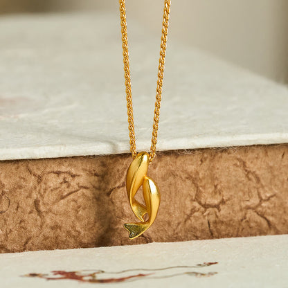 FREE Today: Prosperity and Wealth Double Koi Fish 24k Gold Plated Brass Chain Necklace Pendant