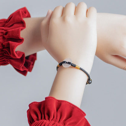 FREE Today: Strength Connection White Chalcedony Peace Buckle Braided Bracelet