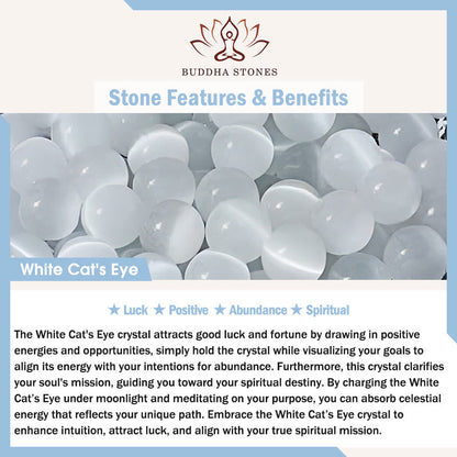 FREE Today: Abundance and Spiritual White Cat's Eye Cuff Bangle Bracelet