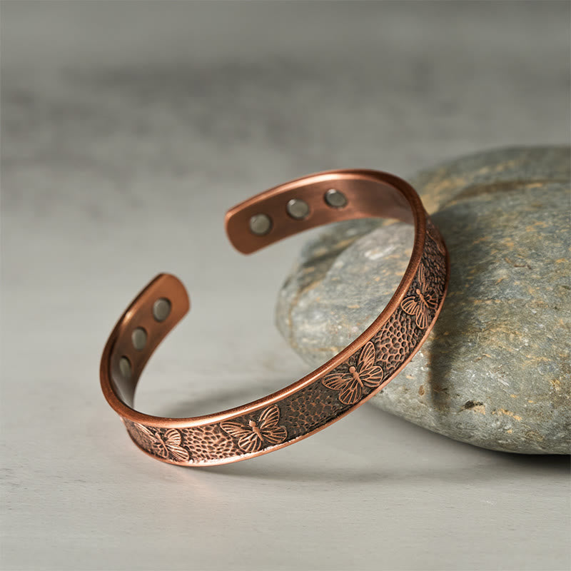 FREE Today: Self Care and Healing Butterfly Copper Adjustable Cuff Bracelet Bangle