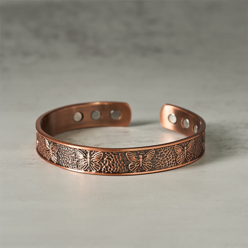 FREE Today: Self Care and Healing Butterfly Copper Adjustable Cuff Bracelet Bangle