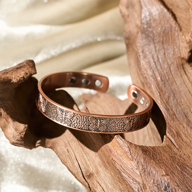 FREE Today: Self Care and Healing Butterfly Copper Adjustable Cuff Bracelet Bangle