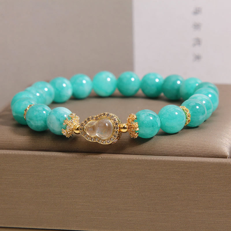 FREE Today: Healing and Confidence Gourd Design Amazonite Stone Beads Bracelet