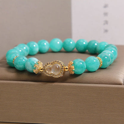 FREE Today: Healing and Confidence Gourd Design Amazonite Stone Beads Bracelet