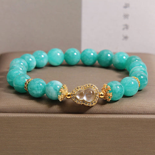 FREE Today: Healing and Confidence Gourd Design Amazonite Stone Beads Bracelet