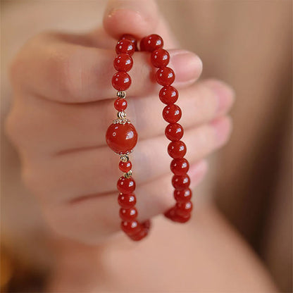 FREE Today: Self-acceptance and Confidence Double Wrap Red Agate Beaded Bracelet